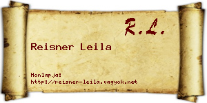 Reisner Leila névjegykártya